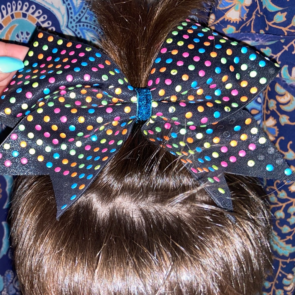 colorful cheer bow